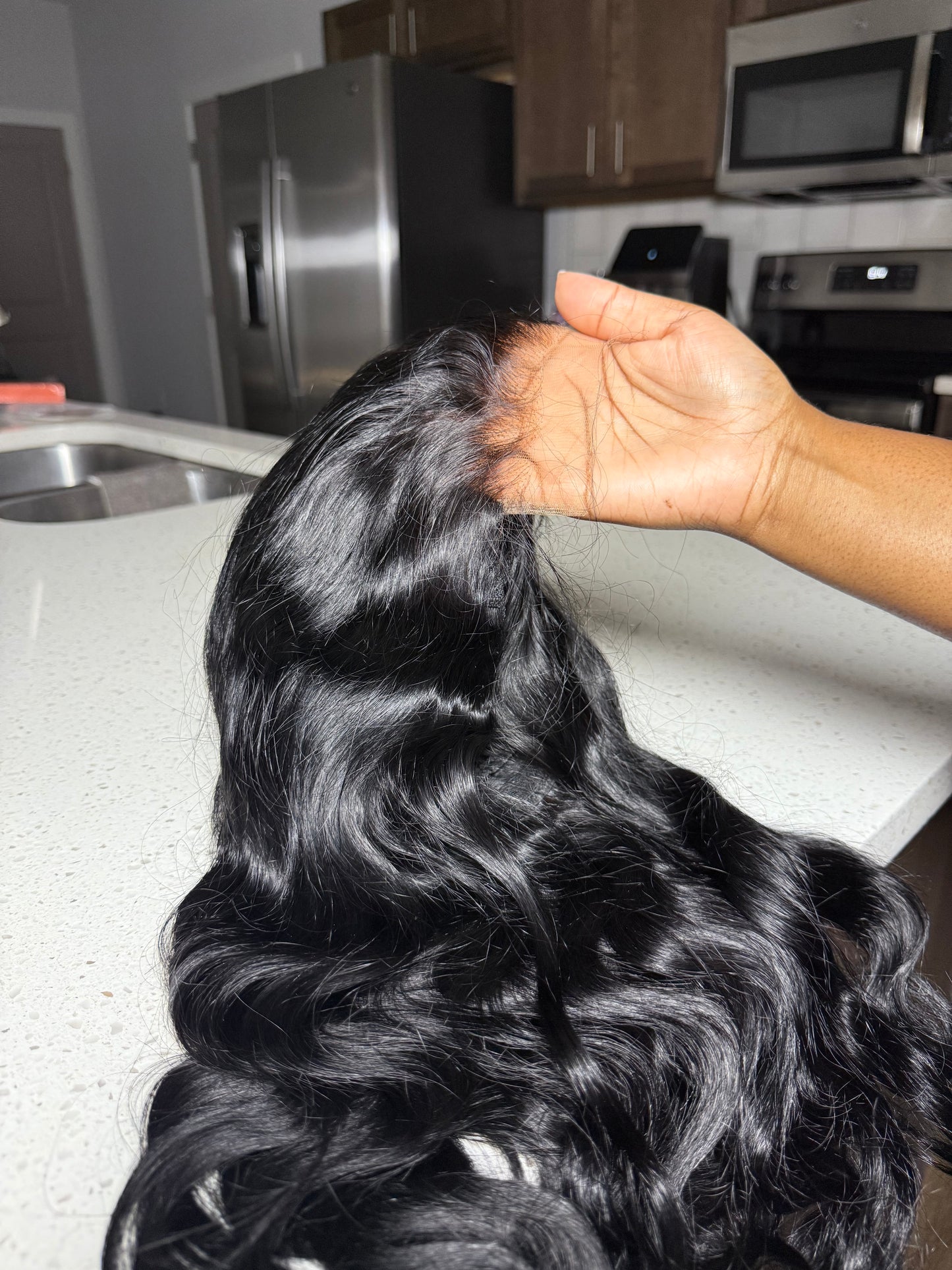 Jet Black Uncustomized Wig